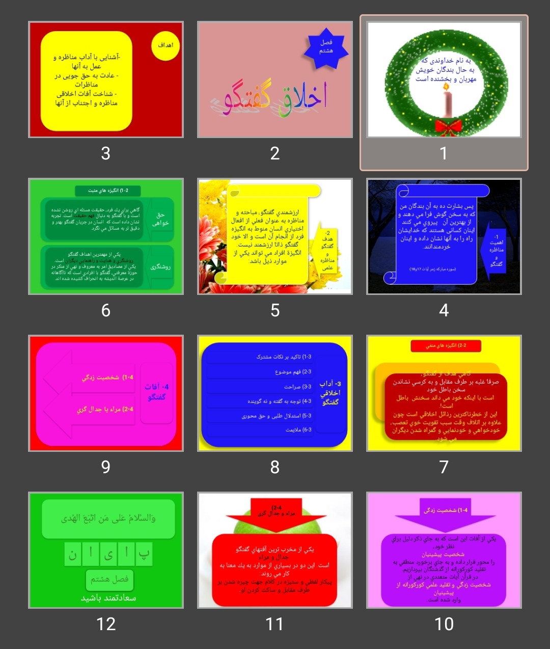 پاورپوینت فصل هشتم اخلاق گفت و گو