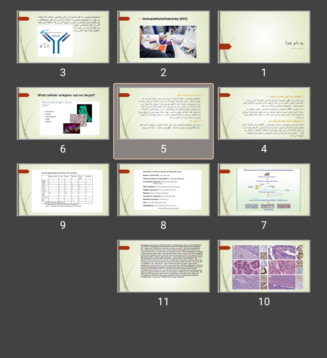 پاورپوینت ImmunoHistoChemistry (IHC)