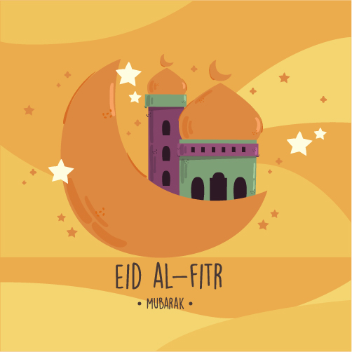   وکتور عید فطر (لایه باز و قابل ویرایش) - شماره 13