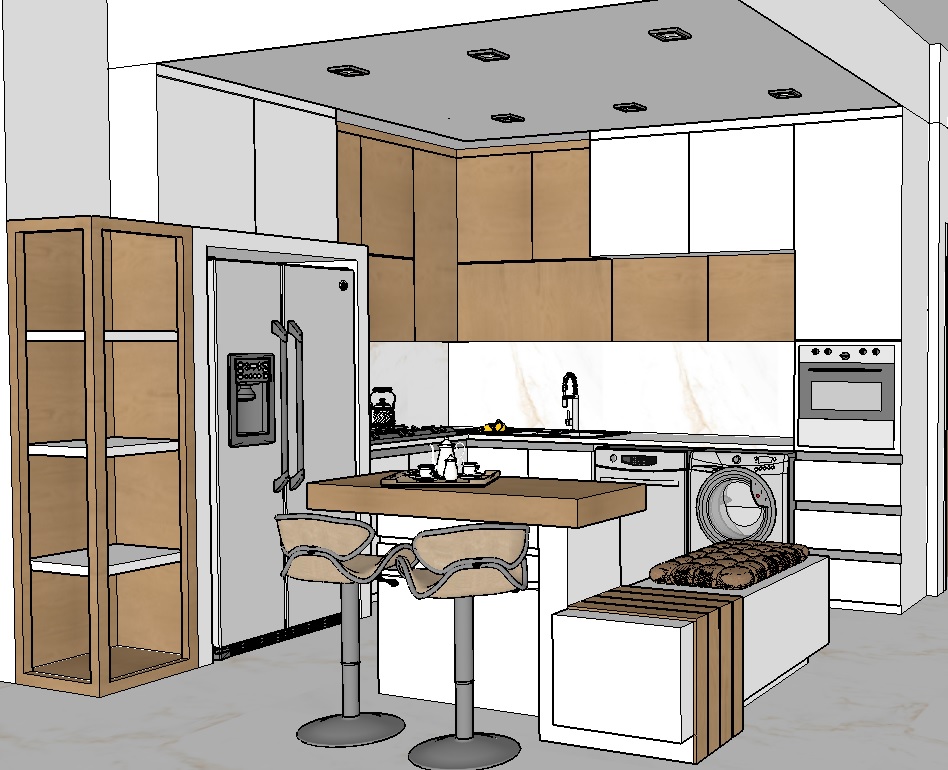فایل اسکچاپ آشپزخانه مدرن