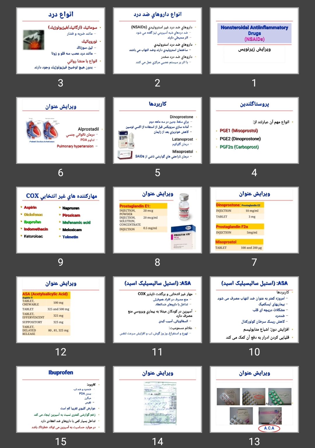 پاورپوینت انواع داروهای ضد درد