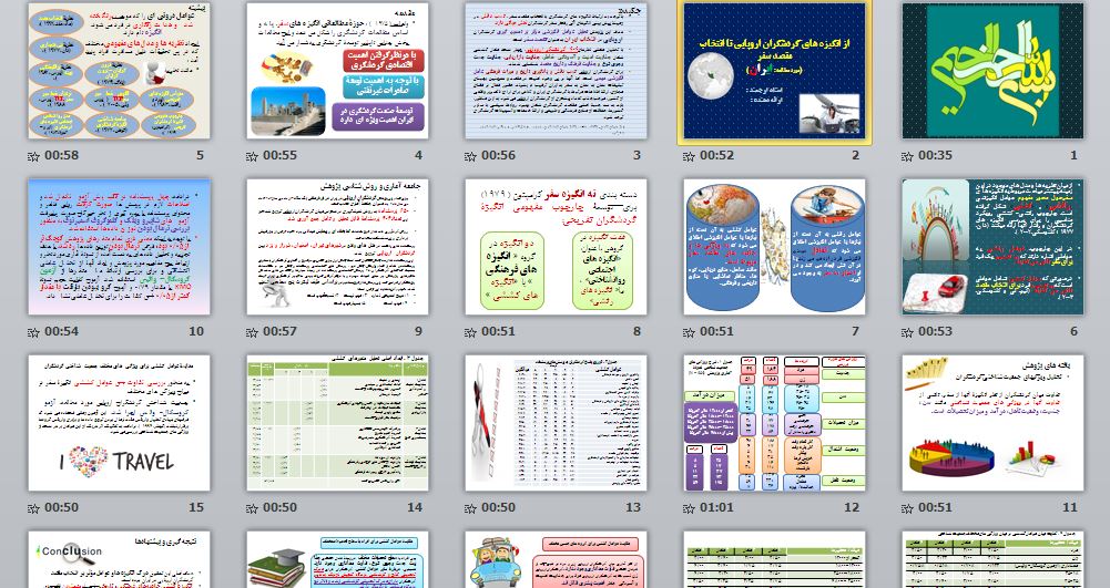 پاورپوینت از انگيزه هاي گردشگران اروپايي تا انتخاب مقصد سفر