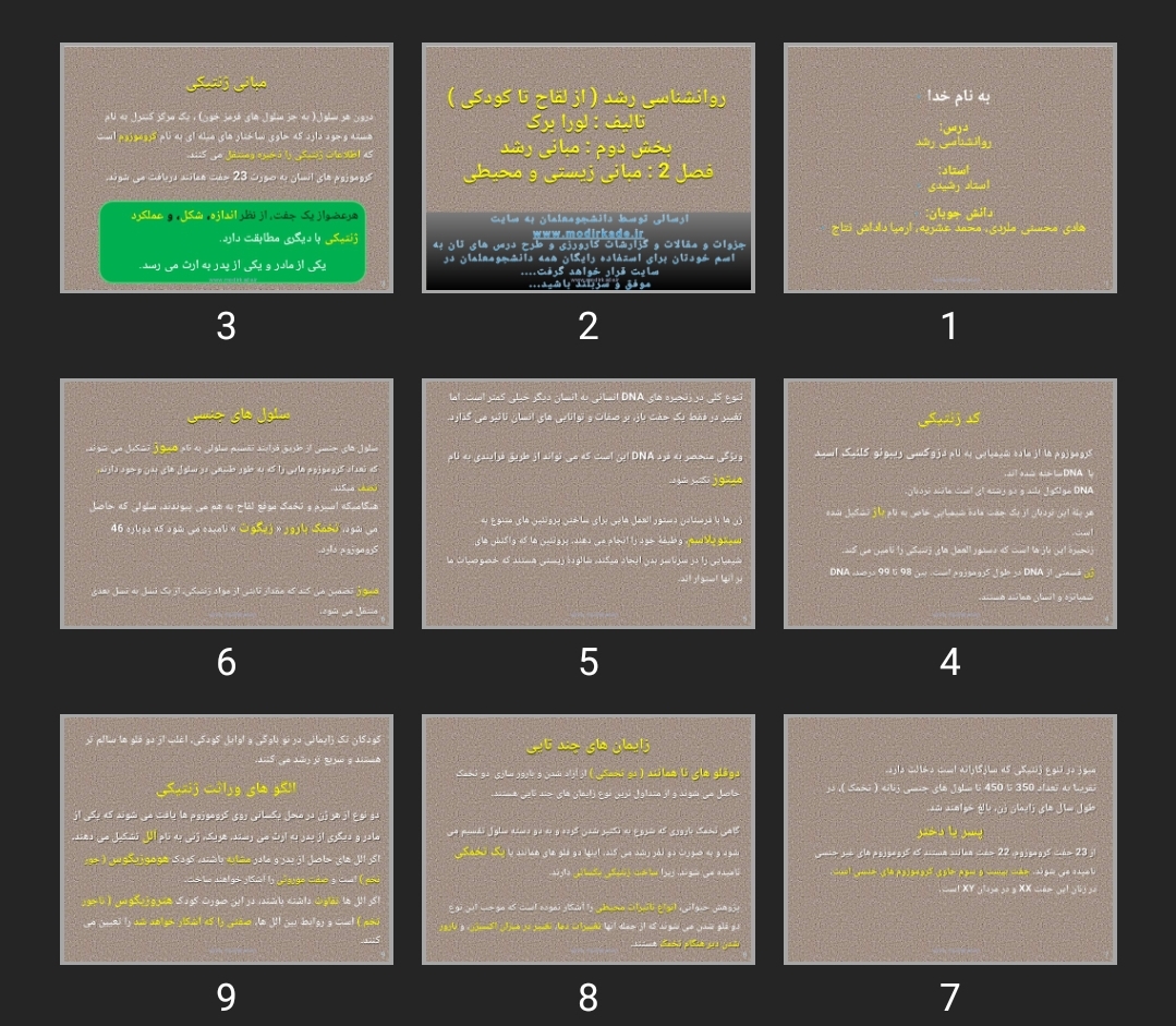 پاورپوینت مبانی زیستی و محیطی کتاب روانشناسی رشد لورا برک