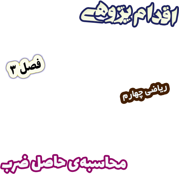 اقدام پژوهی چگونه با روش تدریس اکتشافی، محاسبه‌ی حاصل ضرب را یاد دادم؟ ، ریاضی چهارم