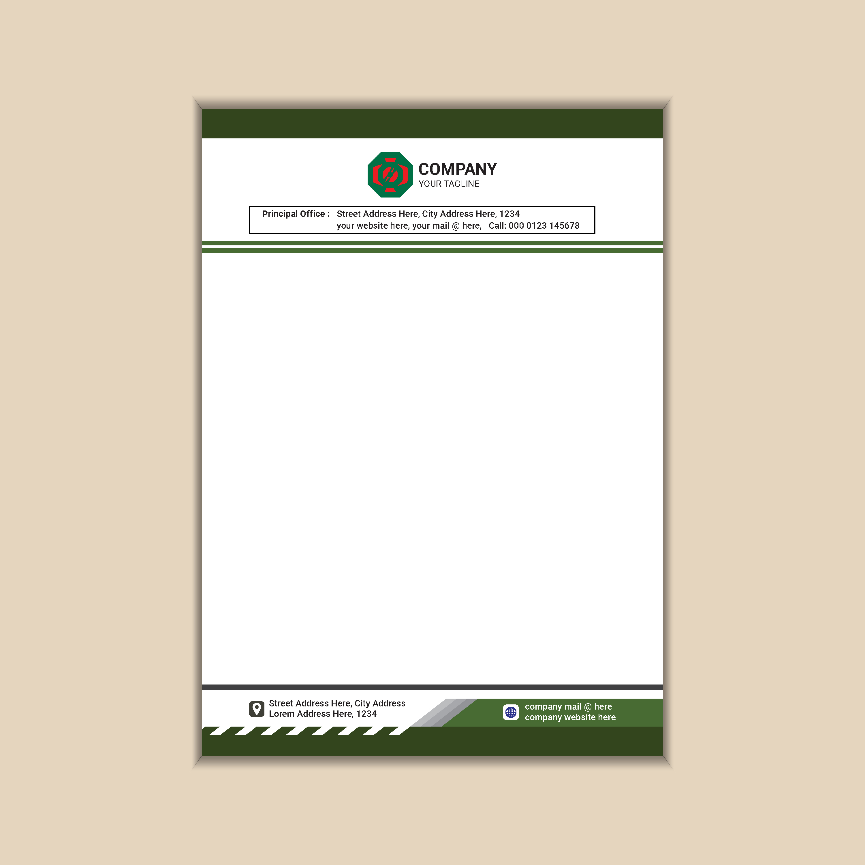 وکتور سربرگ شرکتی لاکچری با فرمت eps