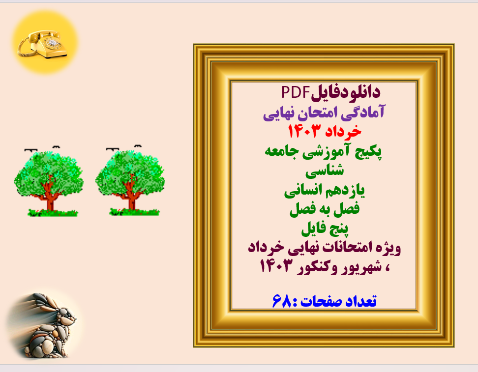 پکیج آموزشی جامعه شناسی   یازدهم انسانی   فصل به فصل  پنج فایل