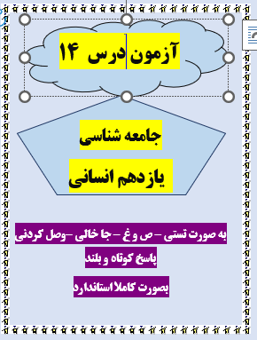 امتحان جامعه شناسی یازدهم انسانی درس 14 با جواب