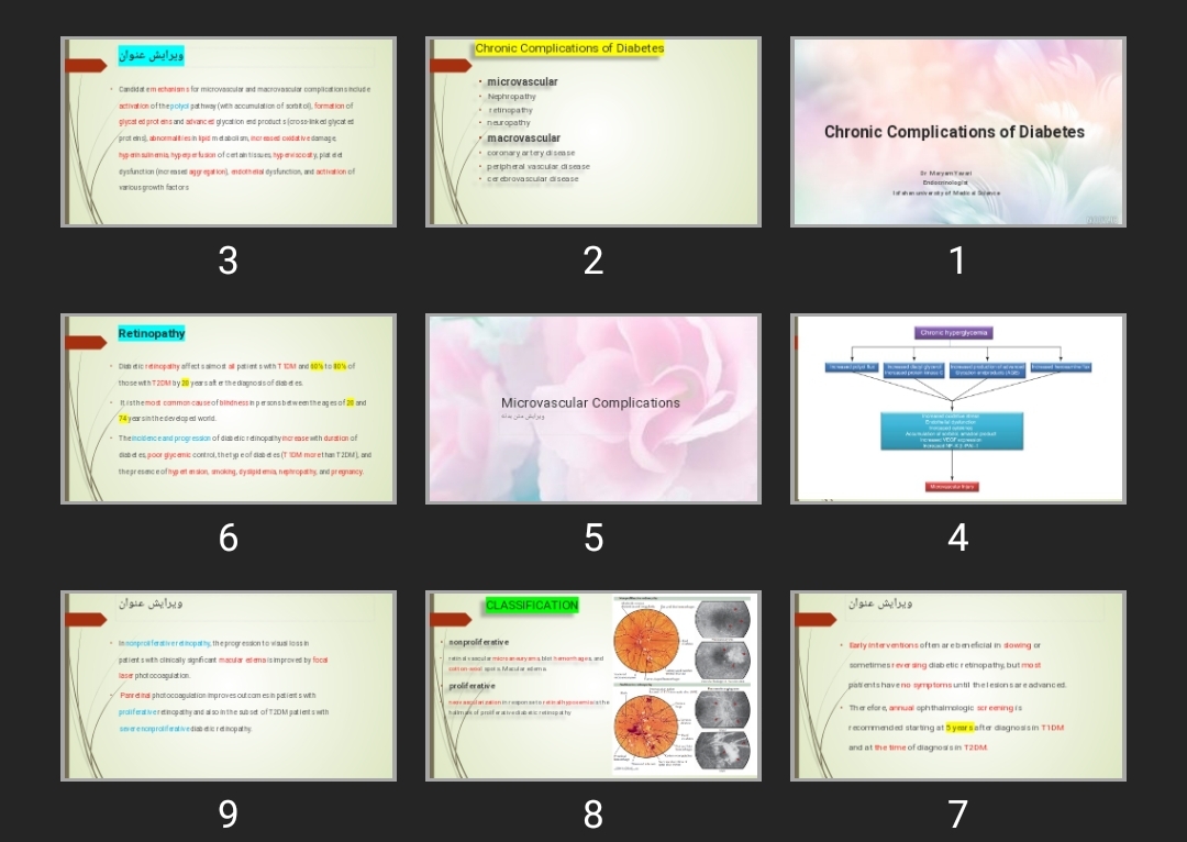 پاورپوینت Chronic Complications of Diabetes