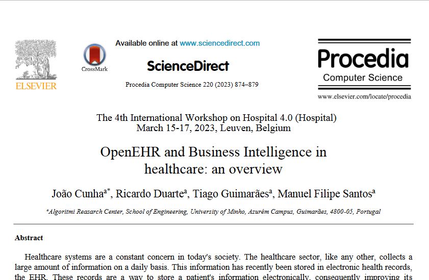 ترجمه مقاله معتبر الزویر 2023  با عنوان  OpenEHR   (پرونده الکترونیک سلامت ) و هوش تجاری در مراقبت های بهداشتی: یک مرور کلی