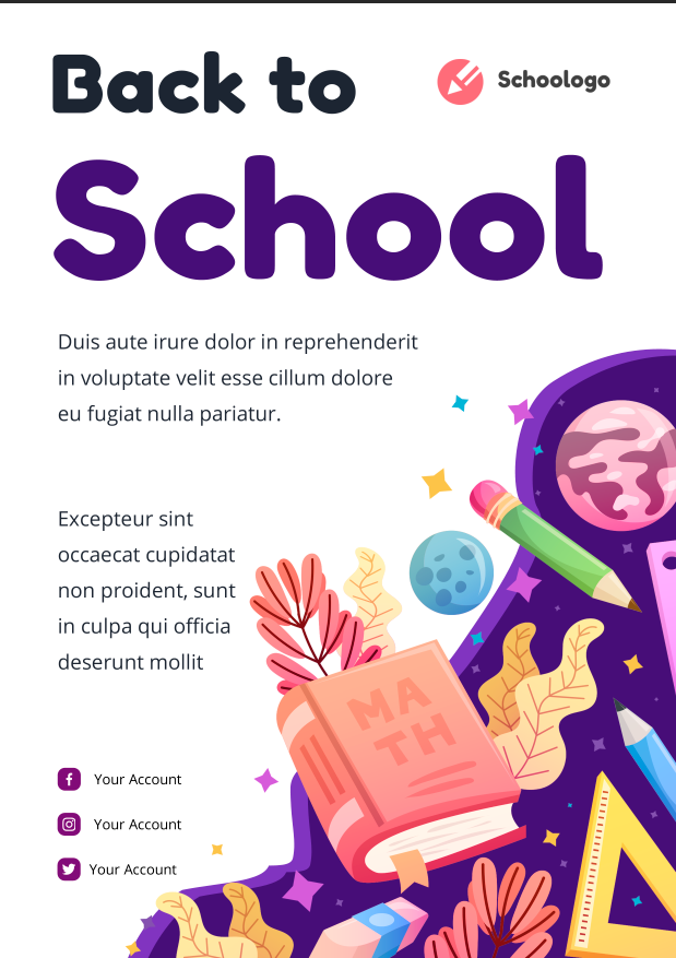 فایل پوستر خام مخصوص مدارس و آموزشگا ه ها