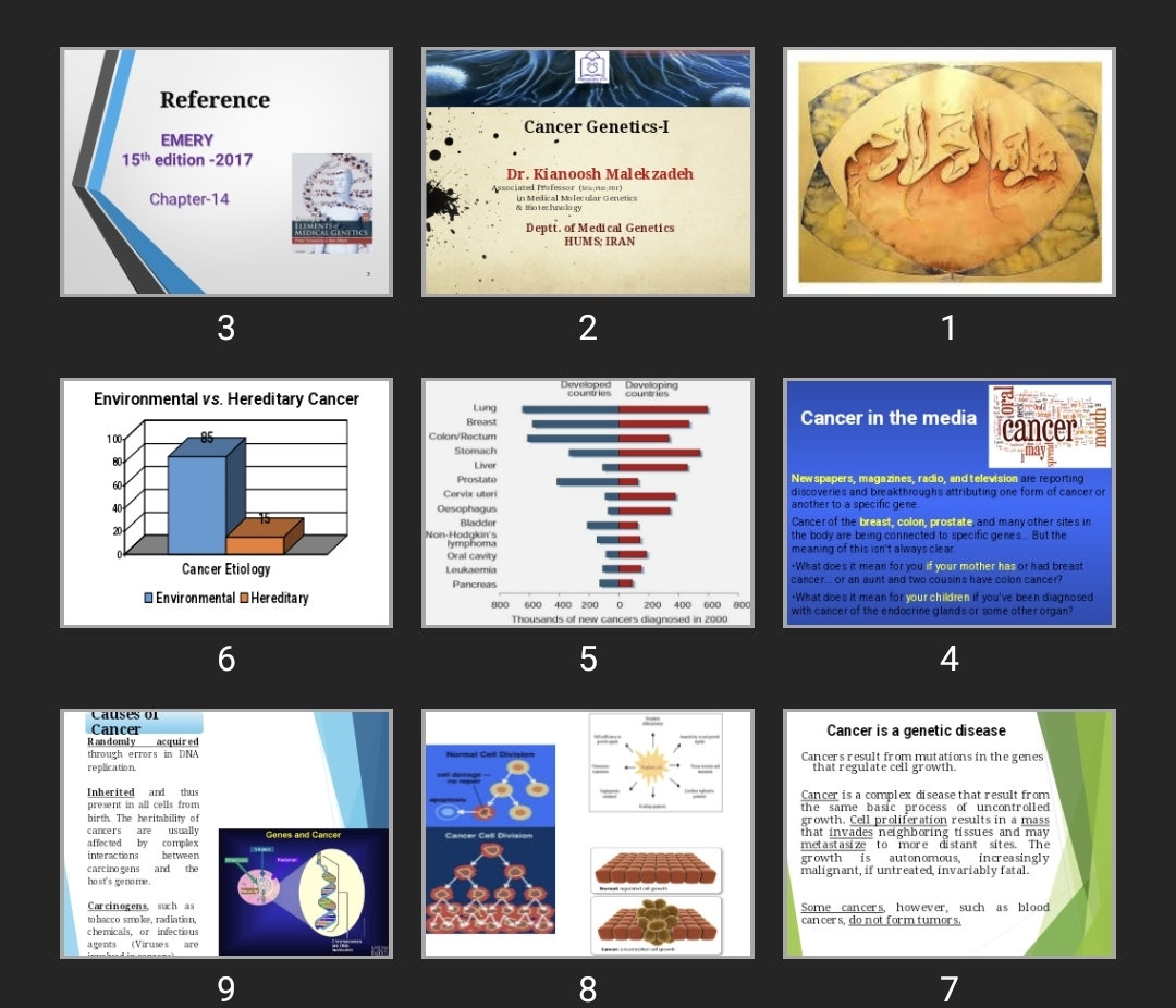پاورپوینت Cancer Genetics-I