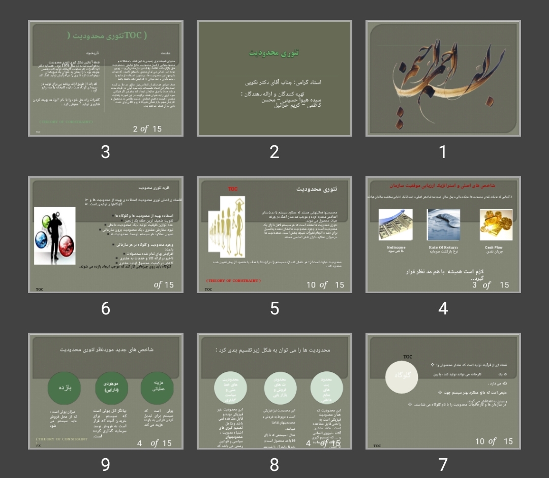 پاورپوینت تئوری محدودیت