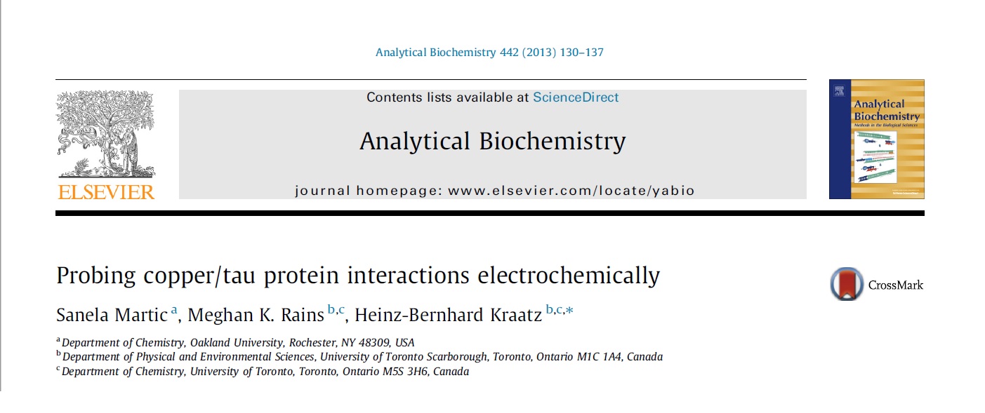 ترجمه فارسی مقاله ... Probing copper/tau protein interactions