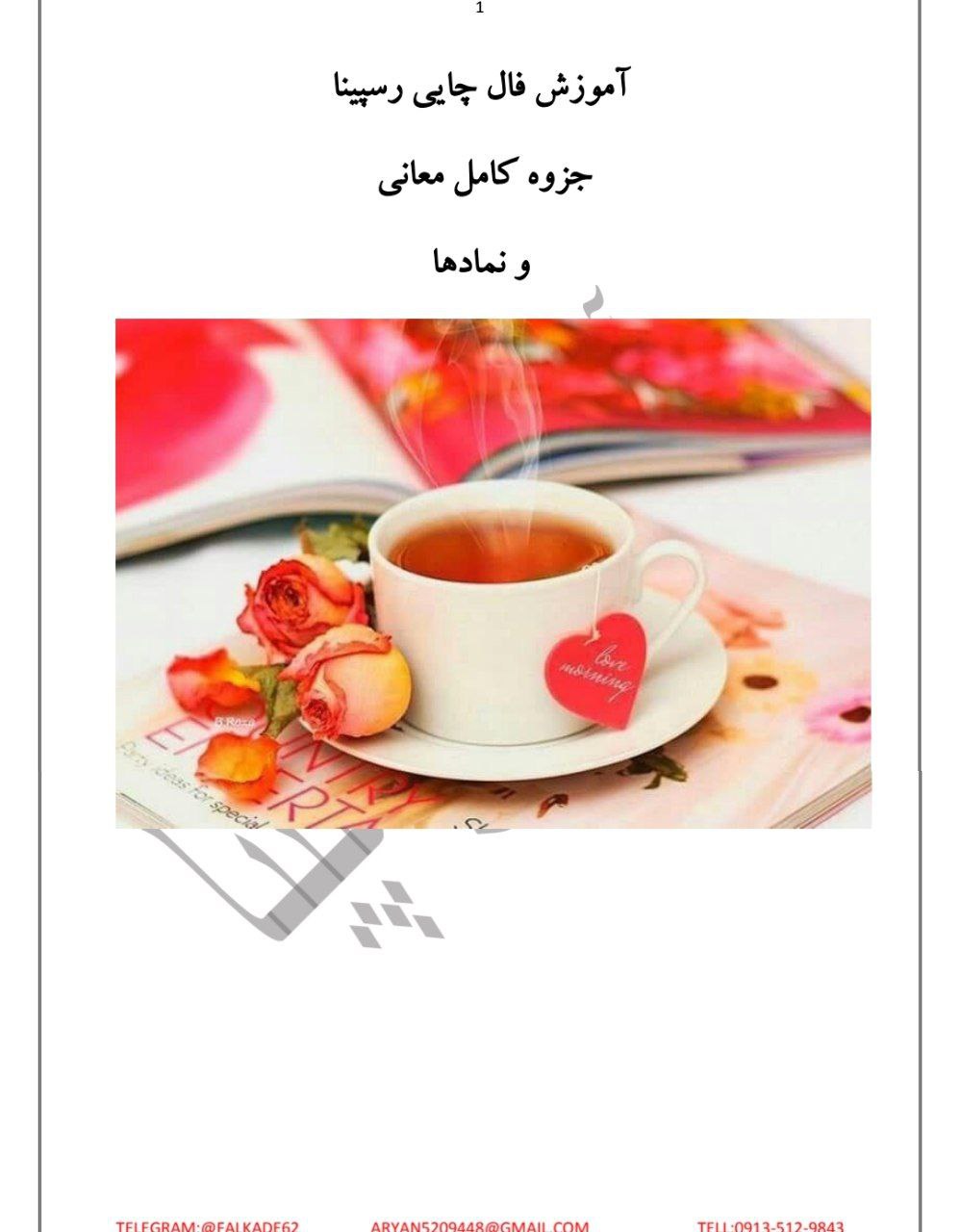 دانلود جزوه آموزش کامل فال چایی pdf