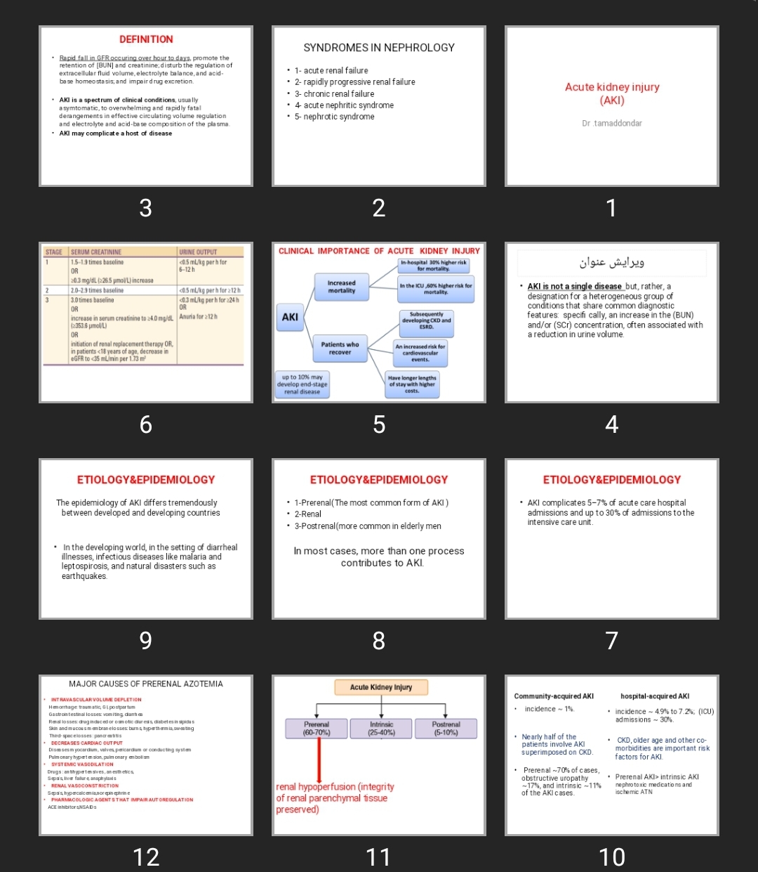 پاورپوینت Acute kidney injury (AKI)
