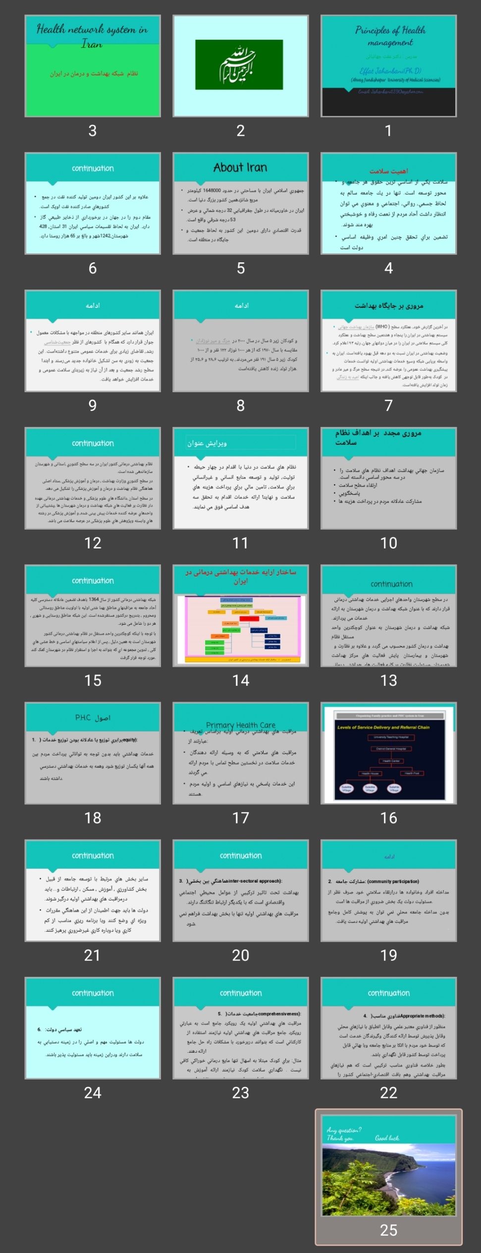 پاورپوینت نظام شبکه بهداشت و درمان در ایران