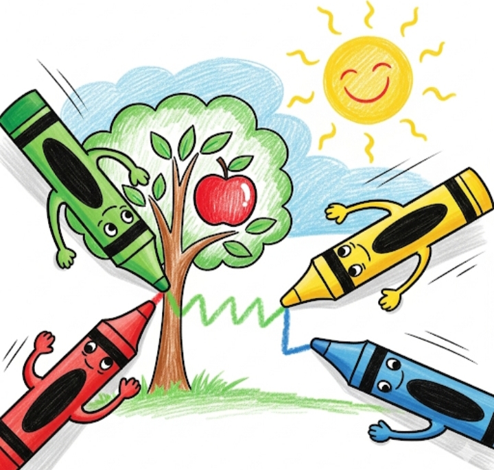 انشا من یک مداد رنگی هستم