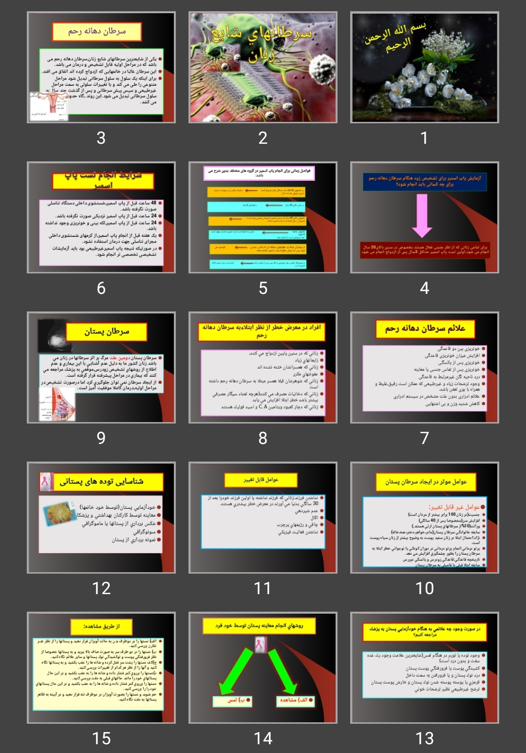 پاورپوینت سرطان های شایع زنان