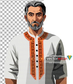 طرح بدون پس زمینه png پسر ایرانی مدل لباس سنتی