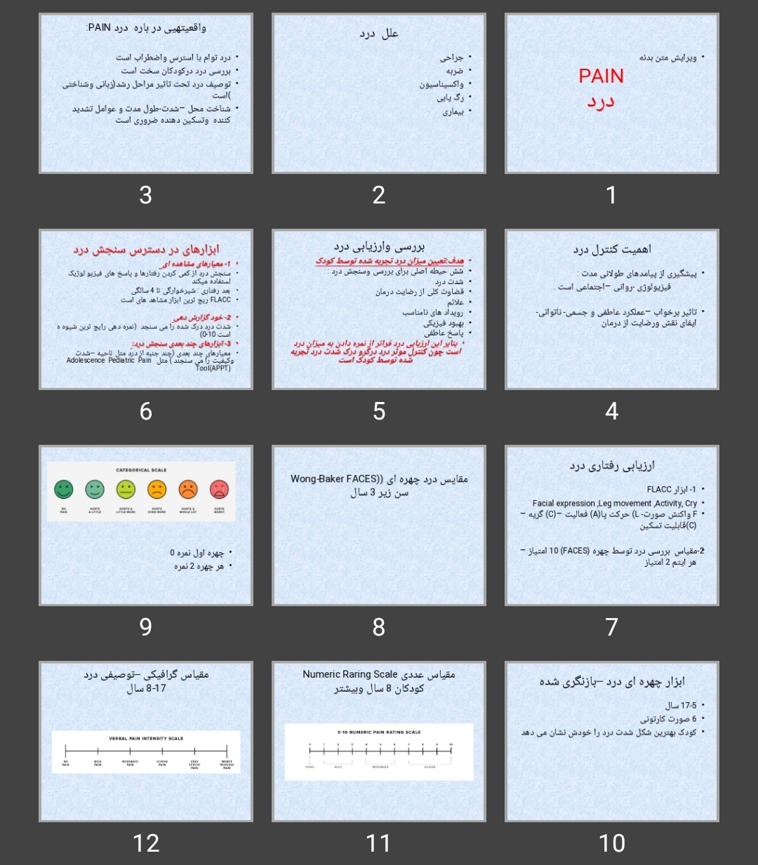 پاورپوینت ارزیابی و کنترل درد